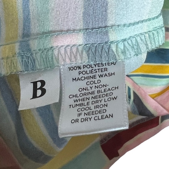 LOFT Abstract Color Block Mini Shift Dress, Small Petite - Picture 5 of 6